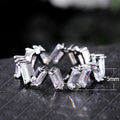 European American Irregular Trapezoid Square Zircon Ring, Fashion Couple Gift Ring view 5