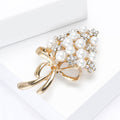 Alloy Rhinestone Bouquet Brooch Pin For Women Coats And Suits view 2