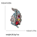 Alloy Crystal Leaf Brooch For Coat And Suit Decoration view 5