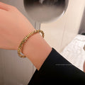 Korean Style Geometric Open Adjustable Alloy Line Bangle For Women Minimalist Metal Jewelry view 1