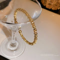 Korean Style Geometric Open Adjustable Alloy Line Bangle For Women Minimalist Metal Jewelry view 4