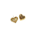 Korean Style Alloy Metal Heart Stud Earrings For Women Fashion OL Minimalist Jewelry view 5