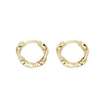 Elegant Korean Minimalist Twisted Round Hoop Alloy Small Huggie Ear Cuff Stud Earrings view 5