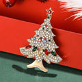 Alloy Rhinestone Christmas Tree Brooch For Women's Suit And Coat view 3