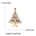 Alloy Rhinestone Christmas Tree Brooch For Women's Suit And Coat view 4