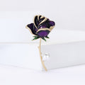 Alloy Enamel Rose Brooch Pin For Elegant Women Clothing Accessories view 3