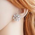 European American Fashion Flower Shape Stud Earrings High Quality Women's Jewelry view 5