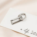 Geometric Stainless Steel Hoop With Diamond Square And Paperclip Drop Pendants Hip Hop Elegant Earrings view 3