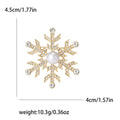 Alloy Snowflake Brooch Pin For Suit Lapel And Student Accessories view 5
