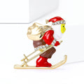 Alloy Christmas Brooch Cute Holiday Lapel Pin Gift Accessory view 2