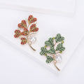 Alloy Freshwater Pearl Clover Brooch For Women's Outerwear view 1