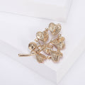 Alloy Freshwater Pearl Clover Brooch For Women's Outerwear view 3