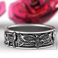 Vintage Blackened Totem Animal Pattern Ring, Unisex Personalized European Finger Ring view 5