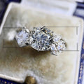 European American Women's Copper White Gold Plated Zircon Ring Fashion Style Jewelry view 4