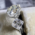 European American Women's Copper White Gold Plated Zircon Ring Fashion Style Jewelry view 2