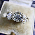 European American Women's Copper White Gold Plated Zircon Ring Fashion Style Jewelry view 1
