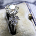 European American Women's Copper White Gold Plated Zircon Ring Fashion Style Jewelry view 3