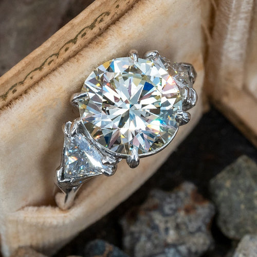 2021 New European Round Zircon Women's Ring, Copper White Gold Plated Micro Pave Finger Ring