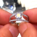 European American Women's Double Row Full Zircon Ring Creative Fashion Valentine's Gift view 4