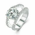 European American Women's Double Row Full Zircon Ring Creative Fashion Valentine's Gift view 6