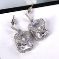 Fashion Butterfly Drop Earrings In Platinum Plated Copper With Cubic Zirconia For Women view 2