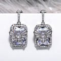 Fashion Butterfly Drop Earrings In Platinum Plated Copper With Cubic Zirconia For Women view 4