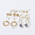 Elegant Alloy Pearl Rhinestone Stud And Hoop Drop Earring Set For Women, Geometric Fashion Jewelry Earrings view 5