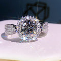 Delicate Starry Micro Pave Zircon Ring For Women Fashion Wedding Band Jewelry Accessory view 6