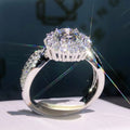 Delicate Starry Micro Pave Zircon Ring For Women Fashion Wedding Band Jewelry Accessory view 4