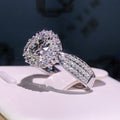 Delicate Starry Micro Pave Zircon Ring For Women Fashion Wedding Band Jewelry Accessory view 3