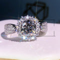 Delicate Starry Micro Pave Zircon Ring For Women Fashion Wedding Band Jewelry Accessory view 5