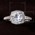 European American Style Unique Square Pave Zircon Ring For Women Anniversary Jewelry view 5