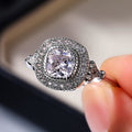 Sparkling Round Diamond Look Engagement Ring For Women European Style Fashion Jewelry view 2