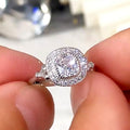 Sparkling Round Diamond Look Engagement Ring For Women European Style Fashion Jewelry view 4