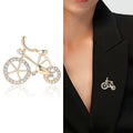 Alloy Rhinestone Bicycle Brooch Pin For Coats And Apparel view 2