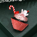 Alloy Christmas Snowman Ice Cream Brooch For Scarf And Clothing view 4