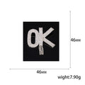 Alloy OK Letter Brooch Minimalist Fashion Women Lapel Pin view 5
