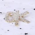 Alloy OK Letter Brooch Minimalist Fashion Women Lapel Pin view 2