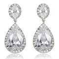 Fashion Water Drop Pear Shape Zircon Dangle Earrings For Women Evening Dress Jewelry Accessories view 4