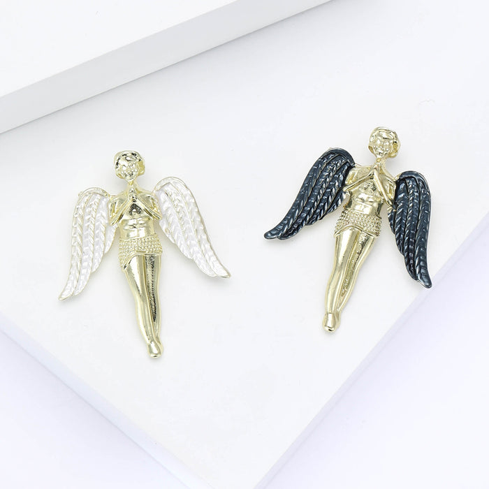 Alloy Enamel Angel Brooch Pin For Coats And Cardigans