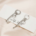 Creative Stainless Steel Safety Pin Chain Tassel Ear Clip Elegant Minimalist No Piercing Earrings view 1