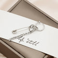 Creative Stainless Steel Safety Pin Chain Tassel Ear Clip Elegant Minimalist No Piercing Earrings view 3