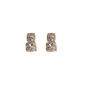Korean Style Alloy Rhinestone Irregular Square Geometric Drop Earrings For Women view 5