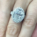 European American Oval Egg Shape Eight Hearts Eight Arrows Zircon Engagement Ring For Women view 2