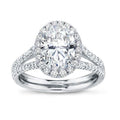 European American Oval Egg Shape Eight Hearts Eight Arrows Zircon Engagement Ring For Women view 1