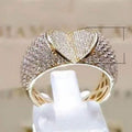 Fashion Heart Full Rhinestone Sparkling Ring, Direct Finger Jewelry For Women view 3