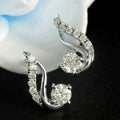 Korean Style Zircon Inlaid Stud Earrings For Women Fashion Ear Jewelry view 1