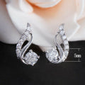 Korean Style Zircon Inlaid Stud Earrings For Women Fashion Ear Jewelry view 5