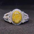 European American Hollow Yellow Diamond Color Full Zircon Ring For Bridal Wedding Dinner Jewelry view 2