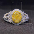 European American Hollow Yellow Diamond Color Full Zircon Ring For Bridal Wedding Dinner Jewelry view 5